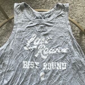 ILoveKickboxing Last Round Best Round Tie Back Tank Top